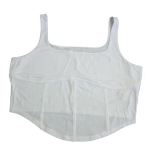 No Boundaries Corset Brami Tank Top in White, Size: XL. Like New!